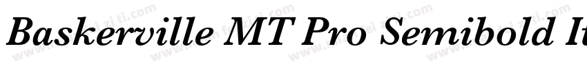 Baskerville MT Pro Semibold Italic字体转换